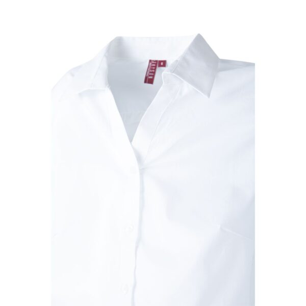 Blusa Trevira Spandex Color Cuello V M/L Blanca