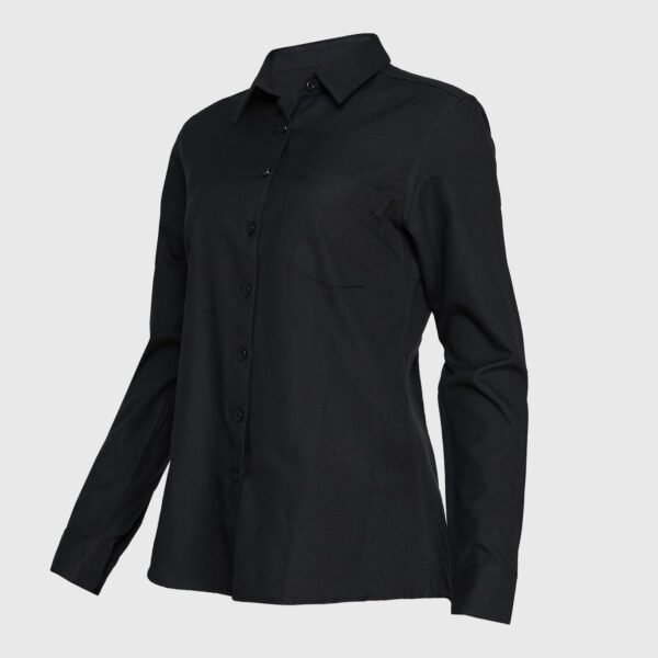 jnli35425n009_03_3 Blusa Oxford B/Pegado Guardia M/L Negra