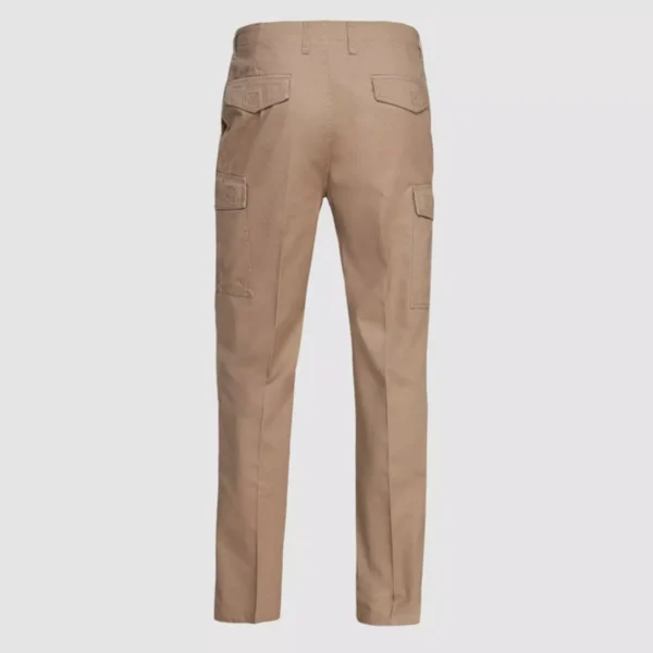 Pantalón Cargo Gabardina Hombre Beige