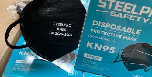 Respirador Descartable Steelpro KN95 (50 Unidades) Negra