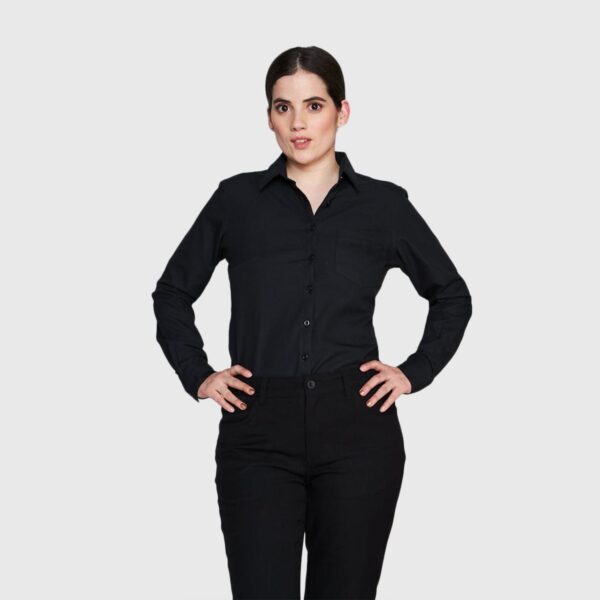 BLUSA NEGRA GUARDIA Blusa Oxford B/Pegado Guardia M/L Negra