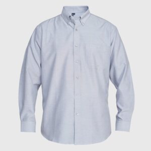 Camisa Oxford B/Pegado M/L Gris