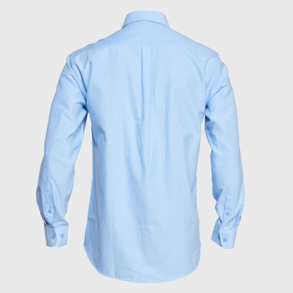 Camisa Oxford B/Pegado M/L Celeste