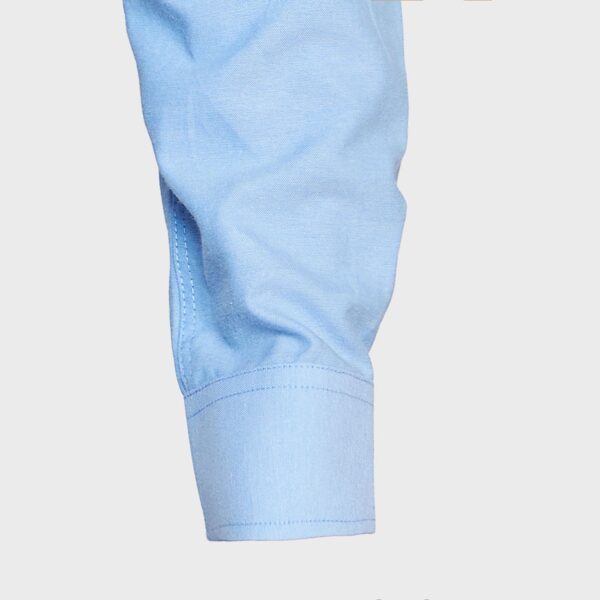 Camisa Oxford B/Pegado M/L Celeste