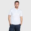 Polera Dry Fit Cuello Camisero M/C Hombre Blanco