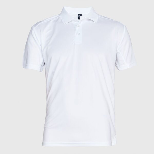 Polera Dry Fit Cuello Camisero M/C Hombre Blanco