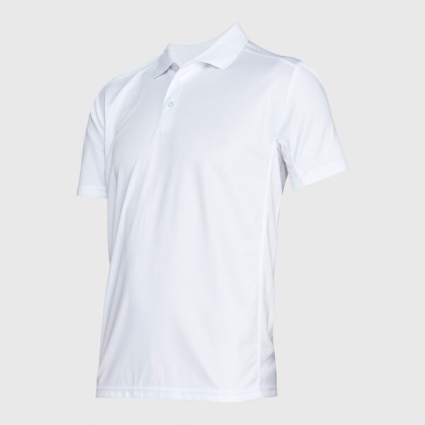 Polera Dry Fit Cuello Camisero M/C Hombre Blanco