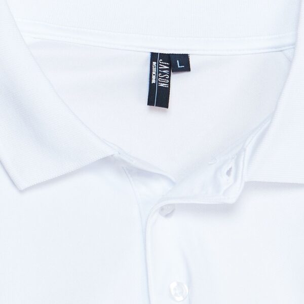 Polera Dry Fit Cuello Camisero M/C Hombre Blanco