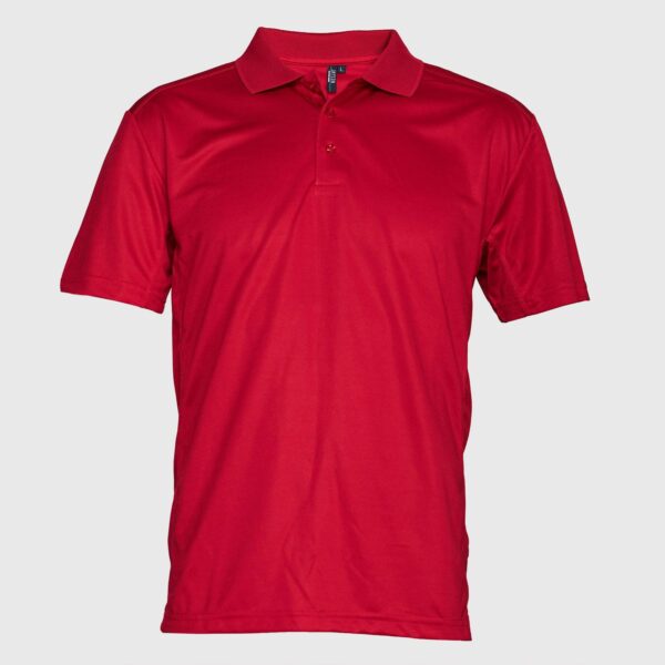 Polera Dry Fit Cuello Camisero M/C Hombre Roja