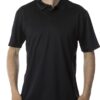 Polera Dry Fit Cuello Camisero M/C Hombre Negro