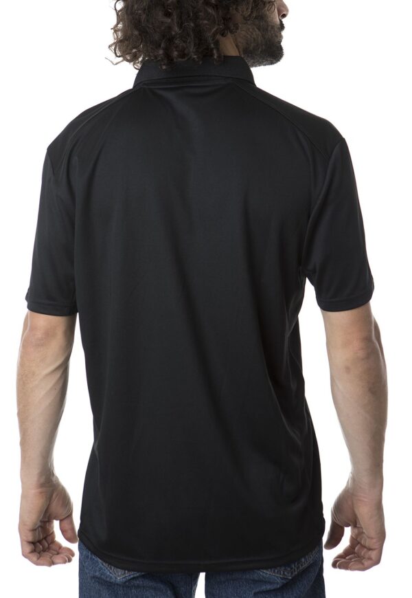 Polera Dry Fit Cuello Camisero M/C Hombre Negro