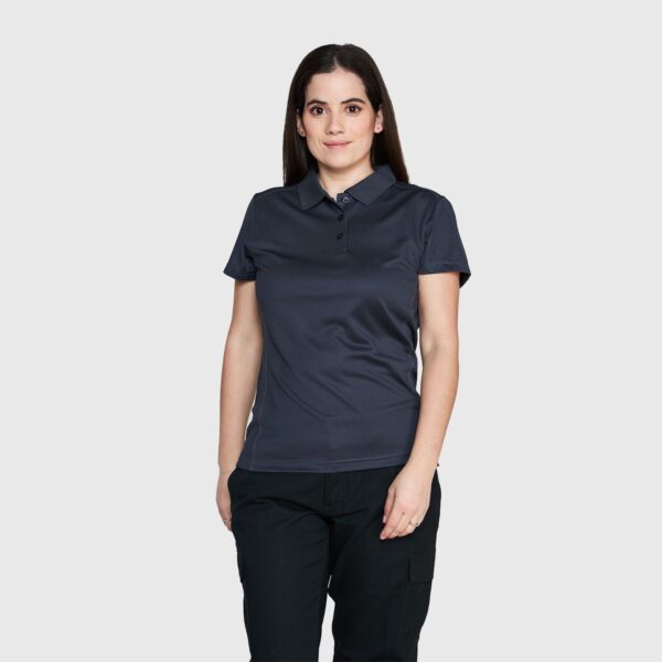 Polera Dry Fit Mujer M/C Gris Pizarrra