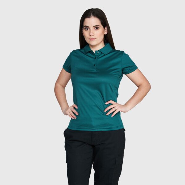 Polera Dry Fit Mujer M/C Verde Petróleo