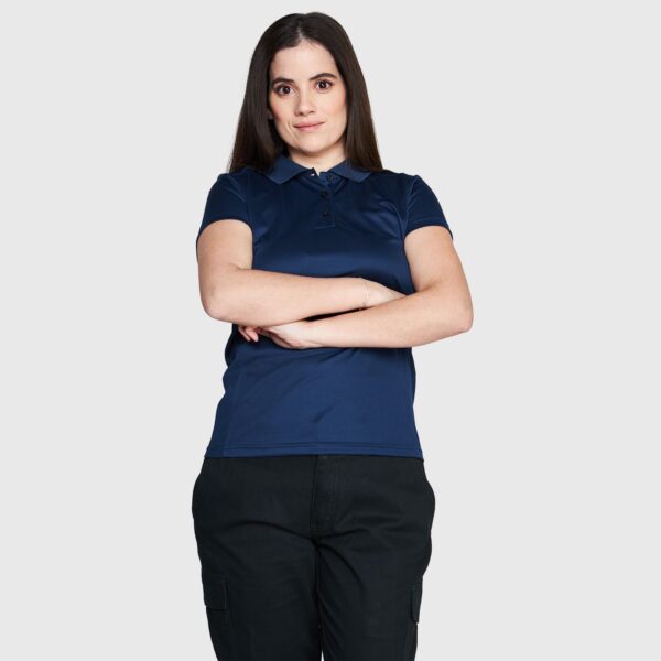 Polera Dry Fit Mujer M/C Azul Marino