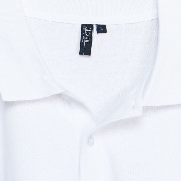 Polera Pique Hombre 80/20 M/L Blanca