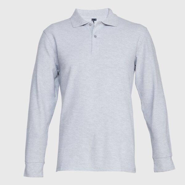 Polera Pique Hombre 80/20 M/L Gris