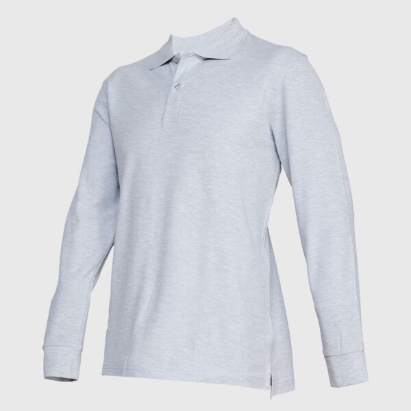 Polera Pique Hombre 80/20 M/L Gris
