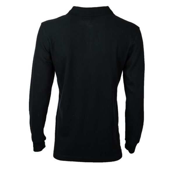 Polera Pique Hombre 80/20 M/L Negra