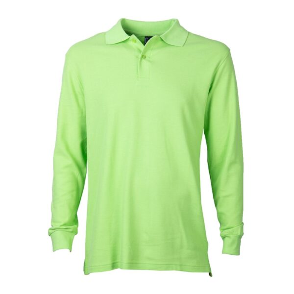 Polera Pique Hombre 80/20 M/L Verde Pistacho