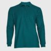 Polera Pique Hombre 80/20 M/L Verde Petróleo
