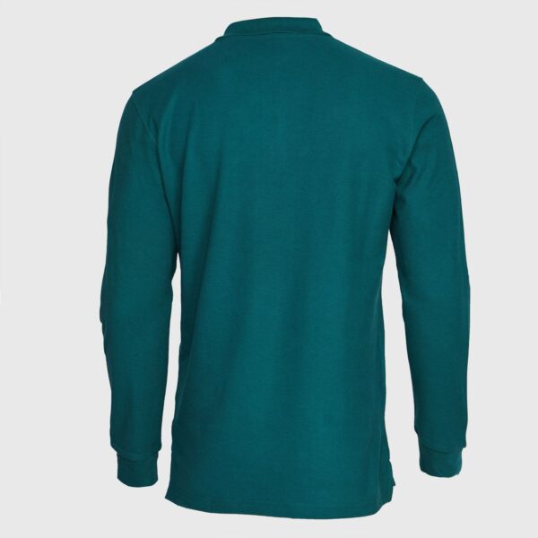 Polera Pique Hombre 80/20 M/L Verde Petróleo
