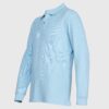 Polera Pique Hombre 80/20 M/L Celeste
