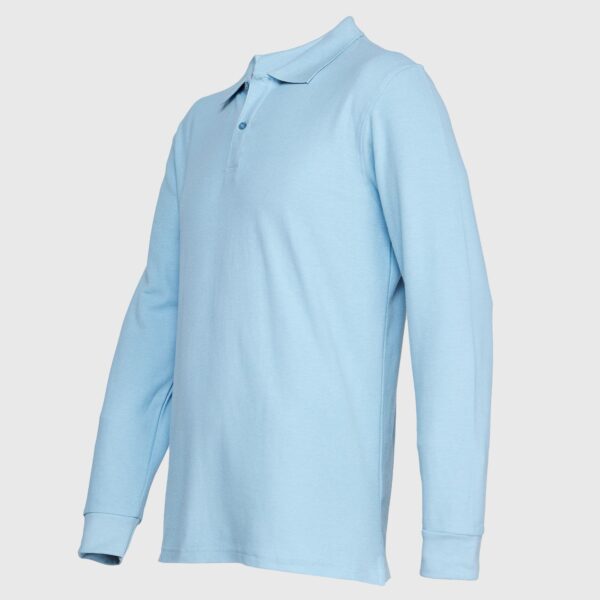 Polera Pique Hombre 80/20 M/L Celeste