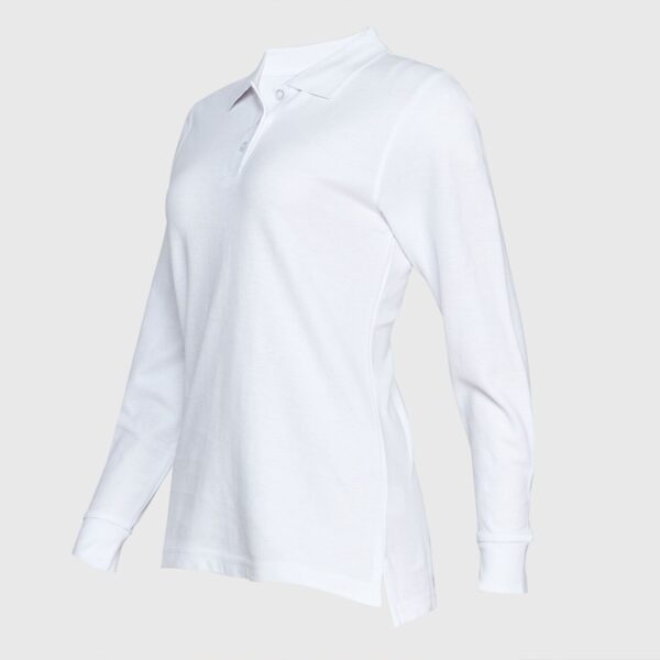 Polera Pique Mujer 80/20 M/L Blanca