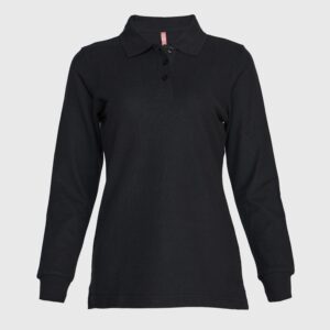 Polera Pique Mujer 80/20 M/L Negra