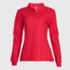 Polera Pique Mujer 80/20 M/L Rojo