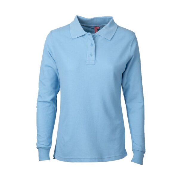 Polera Pique Mujer 80/20 M/L Celeste