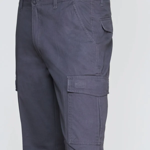 Pantalon Cargo Gabardina Hombre Gris