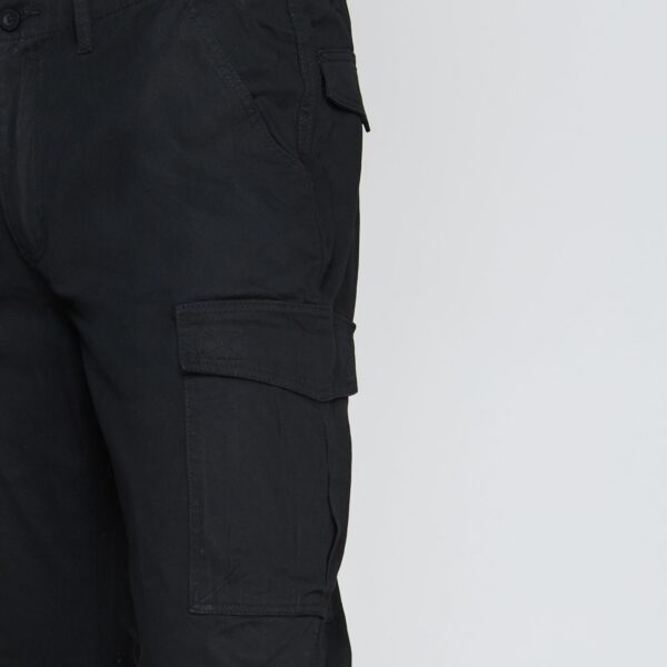 Pantalón Cargo Gabardina Hombre Negro