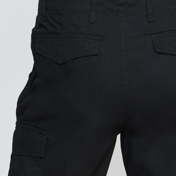 Pantalón Cargo Gabardina Hombre Negro