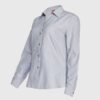 Blusa Oxford Cuello V M/L Gris