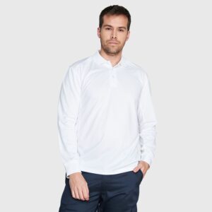 Polera Dry Fit Hombre M/L Blanca