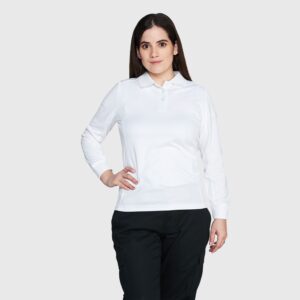 Polera Dry Fit Mujer M/L Blanca