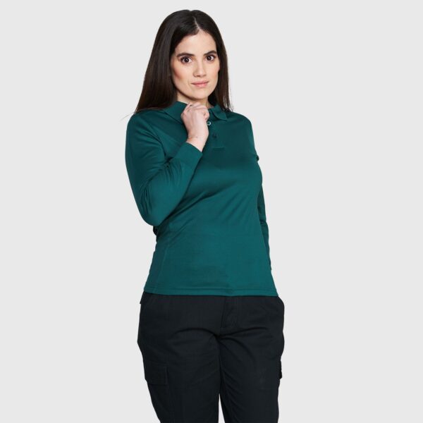 Polera Dry Fit Mujer M/L Verde Petróleo