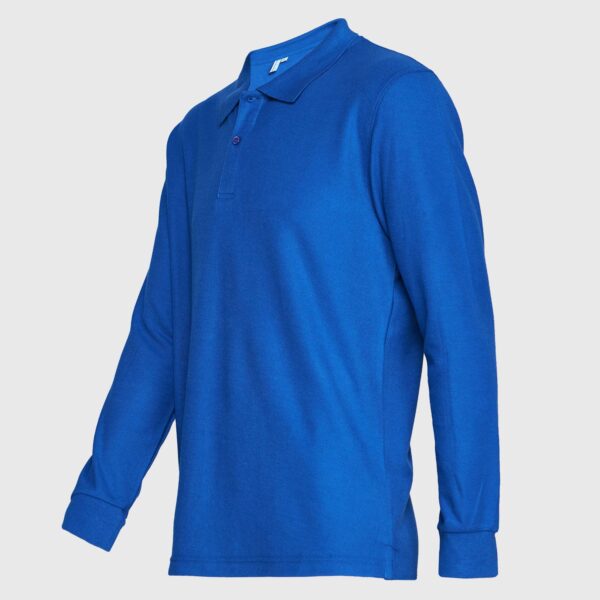 Polera Pique Hombre 80/20 M/L Azul Rey