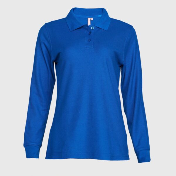 Polera Pique Mujer 80/20 M/L Azul Rey