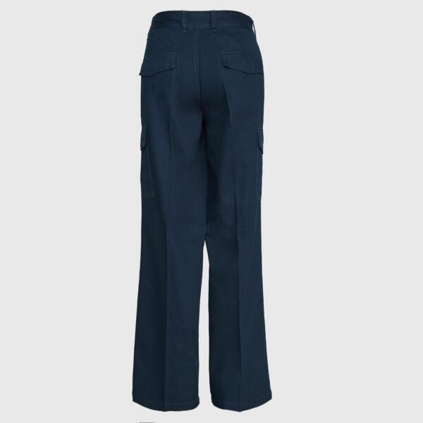 Pantalón Cargo Gabardina Mujer Azul Marino