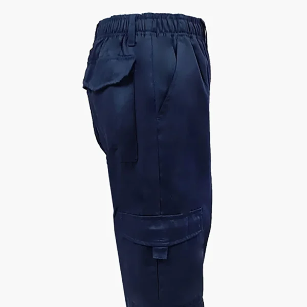 Pantalón Cargo Poplin Cintura Elasticada Azul Marino