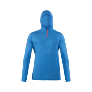 Polera DryFit Hardwork SPX con Gorro Manga Larga Hombre Electric Blue
