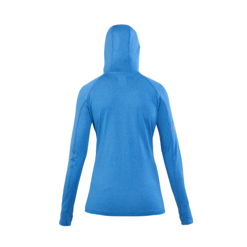 Polera DryFit Hardwork SPX con Gorro Manga Larga Mujer Electric Blue