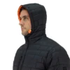 Parka Hardwork Cochamo Polaris Reversible Negra/Naranjo con Cinta Hombre