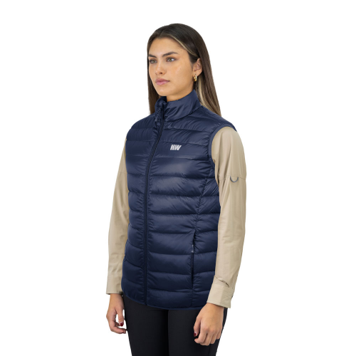 Parka Pluma Hardwork Pullay Pro Mujer Sin Mangas Azul