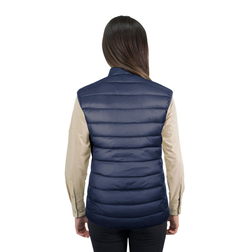 Parka Pluma Hardwork Pullay Pro Mujer Sin Mangas Azul
