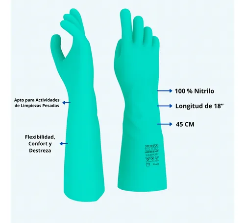 D_NQ_NP_655188-MLC93972715397_102025-O-guante-nitrilo-largo-steelpro-nitriplus-18-45cm Guante Nitriplus 22 Mils 18