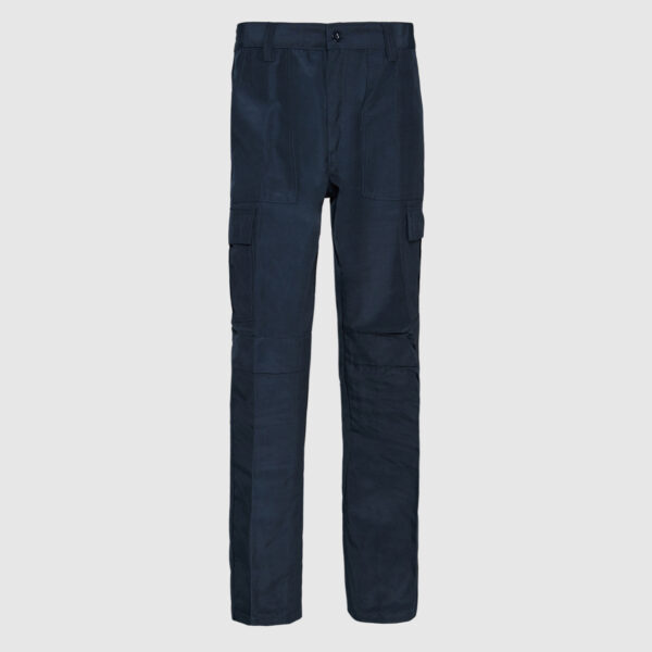 Pantalón Cargo Poplin Cintura Elasticada Azul Marino
