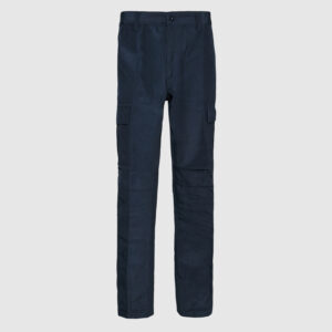 Pantalón Cargo Poplin Cintura Elasticada Azul Marino